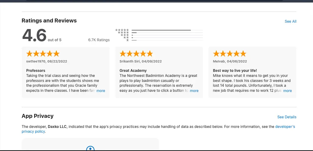 Zen Planner app user reviews with 4.6 rating and multiple five-star testimonials on App Store