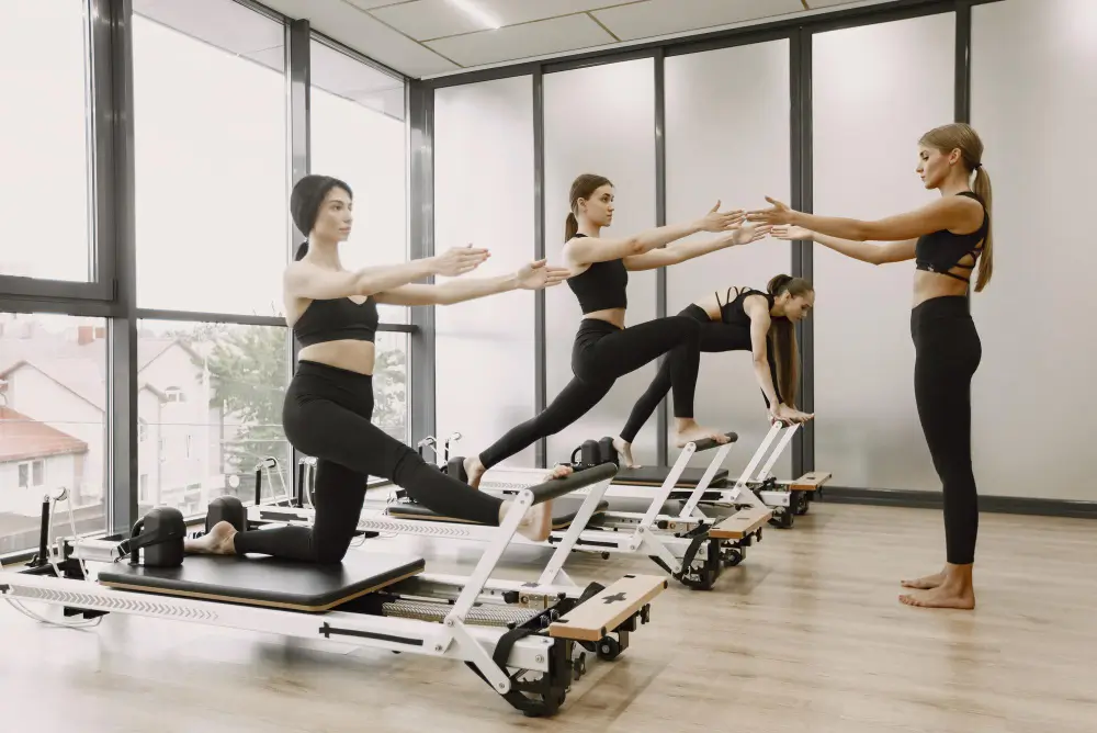 Group fitness studio training session streamlined with PushPress software tools