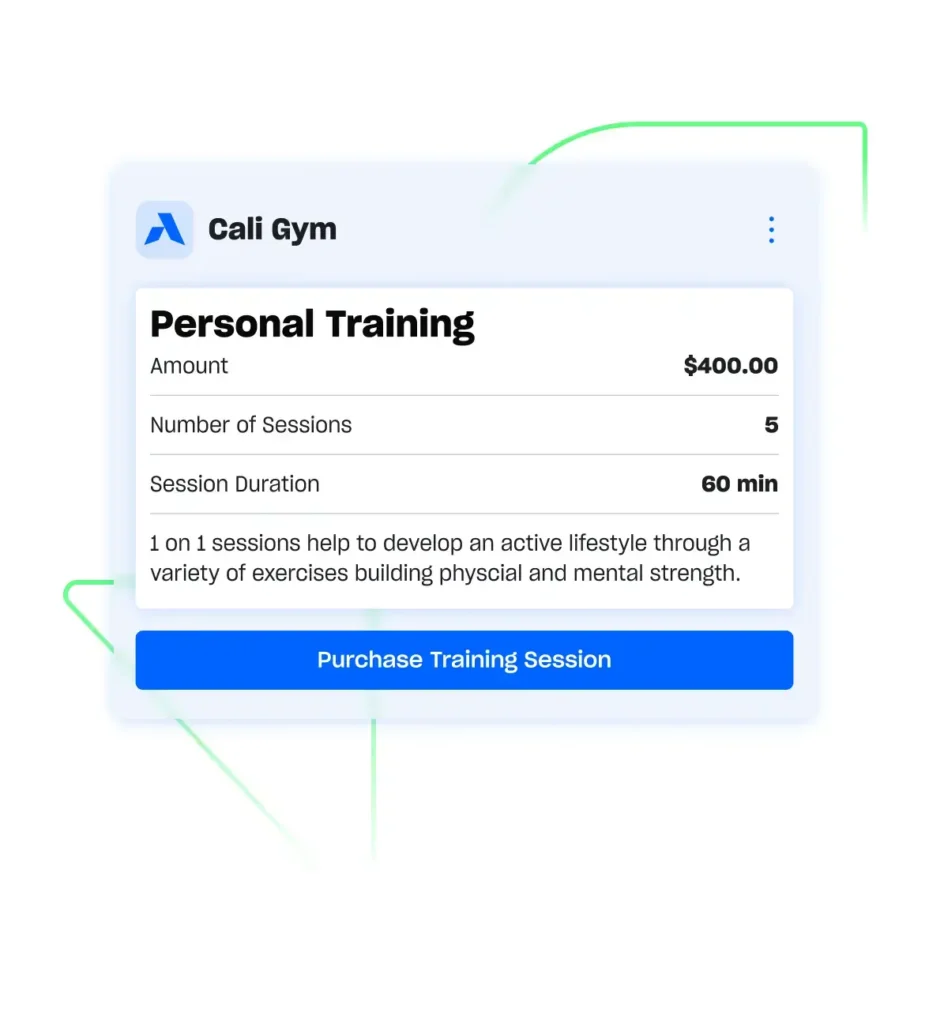 PushPress App Review gym booking software showing personal training session purchase option