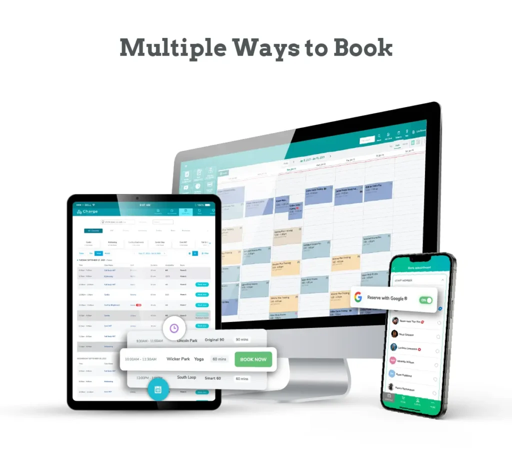 WellnessLiving dashboard  booking and scheduling