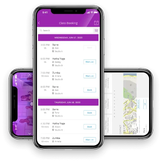 WellnessLiving Elevate App class booking and mobile management of schedules, clients and memberships